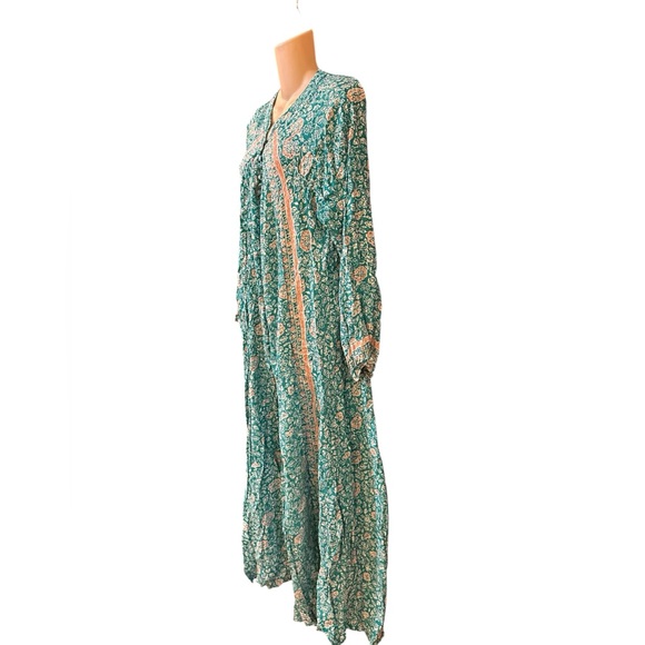 NEW NATALIE MARTIN Fiore Silk Maxi Dress - Amalfi Sea - Picture 8 of 16